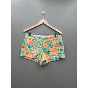 Lilly Pulitzer Walsh Short Paisley Print Resort Coastal Preppy Summer Size 8